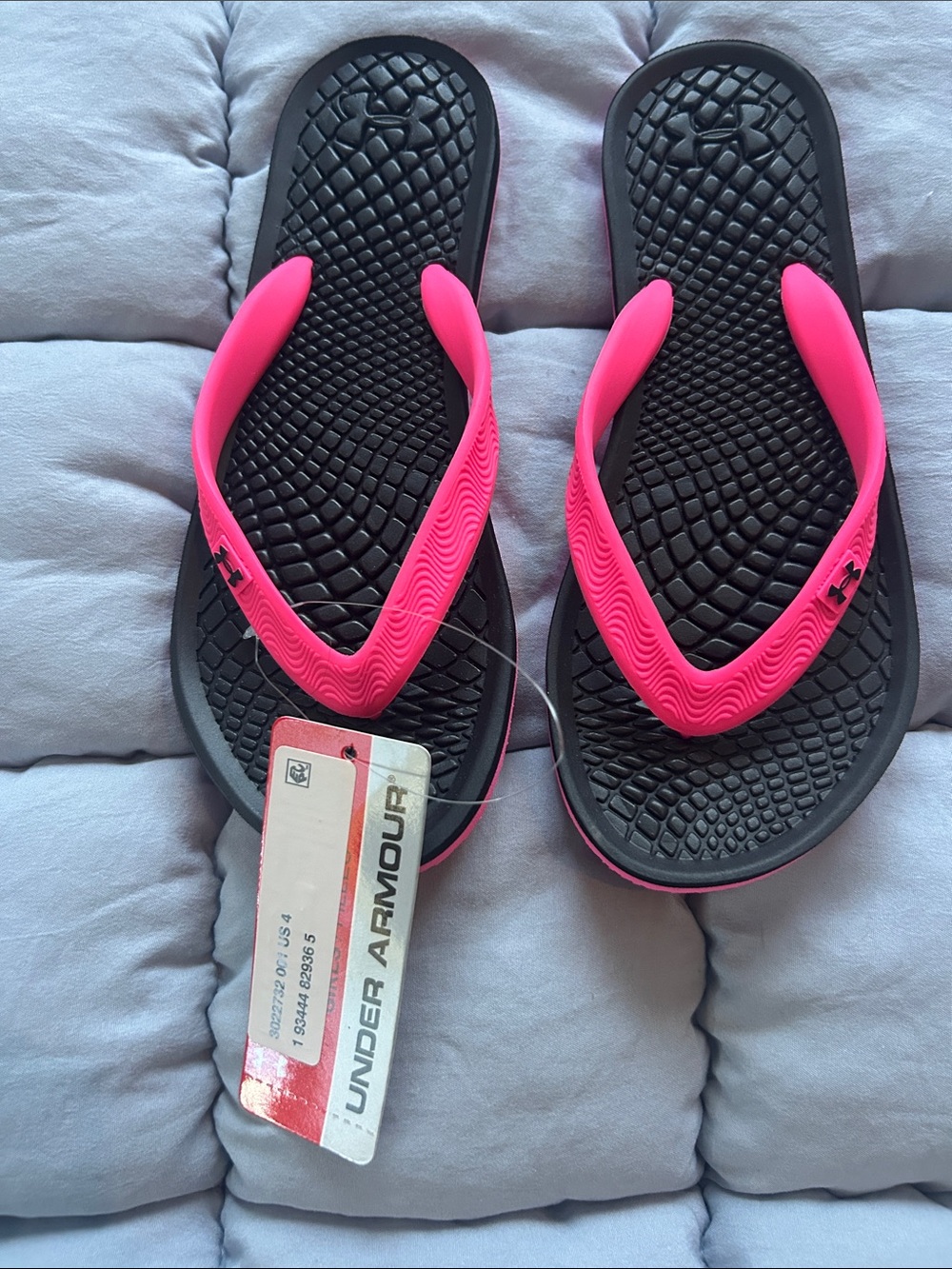 Under Armour Women’s Hot Pink & Black Flip Flop Sandals